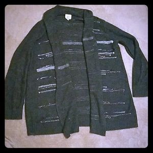 Knitted long sleeve cardigan